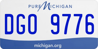 MI license plate DGO9776