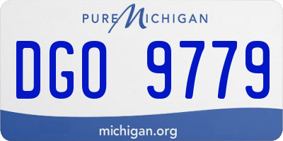 MI license plate DGO9779
