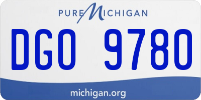 MI license plate DGO9780