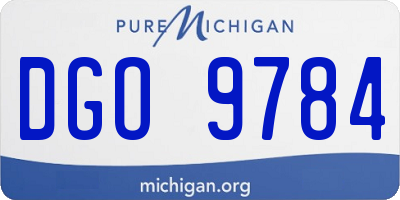 MI license plate DGO9784