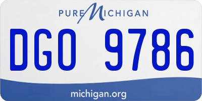 MI license plate DGO9786