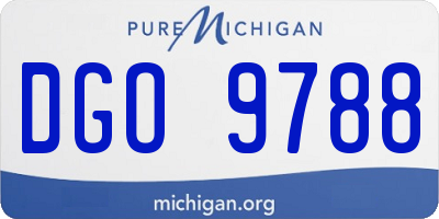 MI license plate DGO9788