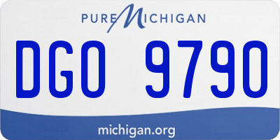 MI license plate DGO9790