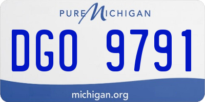 MI license plate DGO9791