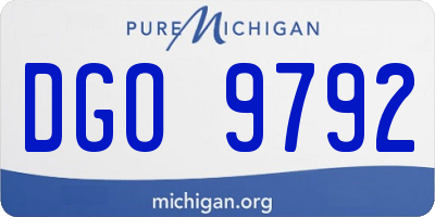 MI license plate DGO9792