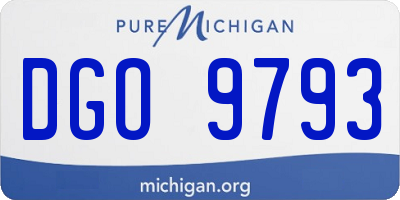 MI license plate DGO9793