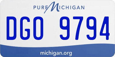MI license plate DGO9794