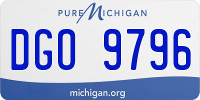 MI license plate DGO9796