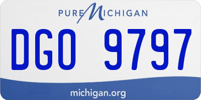 MI license plate DGO9797