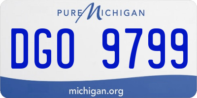 MI license plate DGO9799