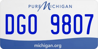 MI license plate DGO9807