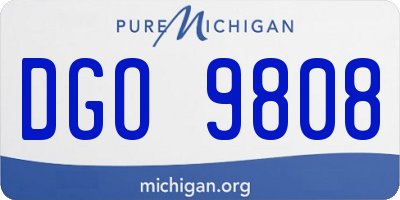 MI license plate DGO9808