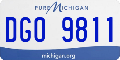 MI license plate DGO9811