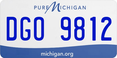 MI license plate DGO9812