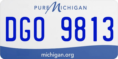 MI license plate DGO9813