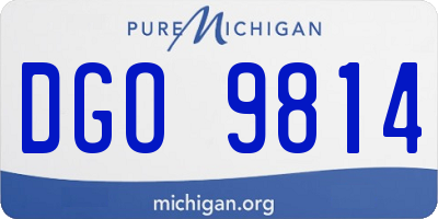 MI license plate DGO9814