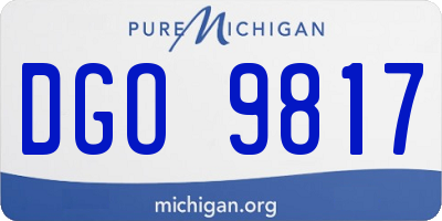 MI license plate DGO9817