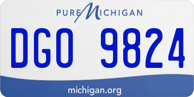 MI license plate DGO9824