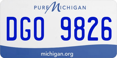 MI license plate DGO9826