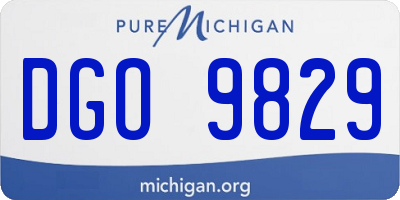 MI license plate DGO9829