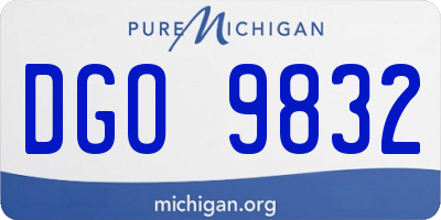 MI license plate DGO9832