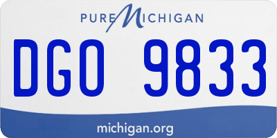 MI license plate DGO9833