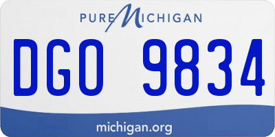 MI license plate DGO9834