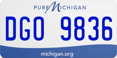 MI license plate DGO9836