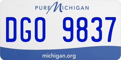 MI license plate DGO9837