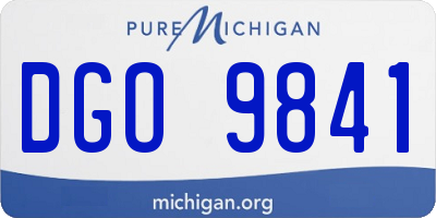 MI license plate DGO9841