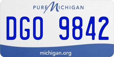 MI license plate DGO9842