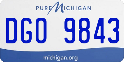 MI license plate DGO9843