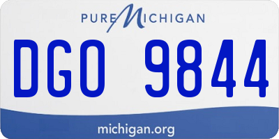 MI license plate DGO9844