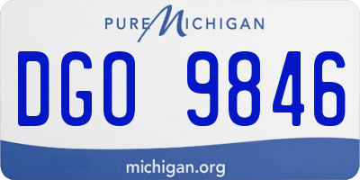 MI license plate DGO9846