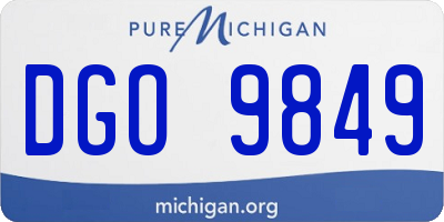 MI license plate DGO9849