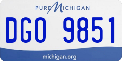 MI license plate DGO9851