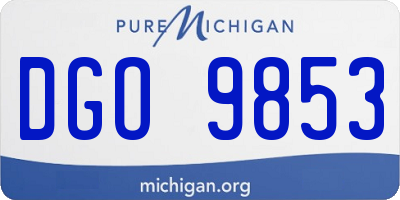 MI license plate DGO9853