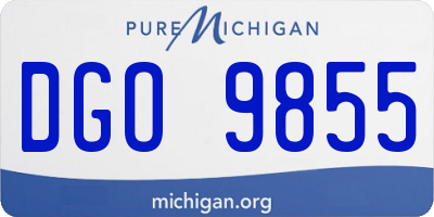 MI license plate DGO9855