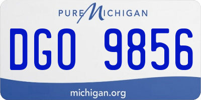 MI license plate DGO9856