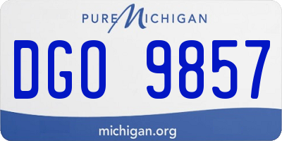 MI license plate DGO9857