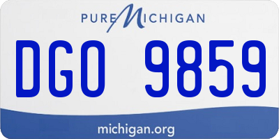 MI license plate DGO9859
