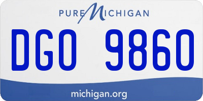 MI license plate DGO9860