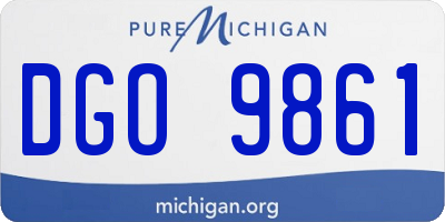 MI license plate DGO9861