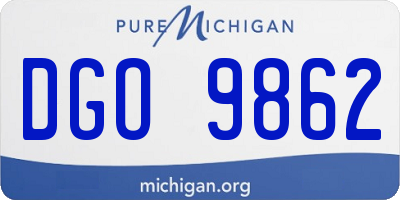 MI license plate DGO9862