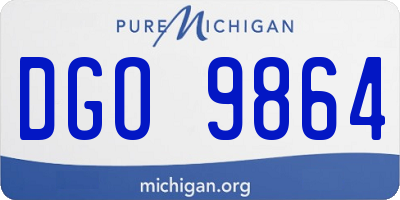 MI license plate DGO9864
