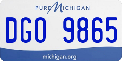 MI license plate DGO9865