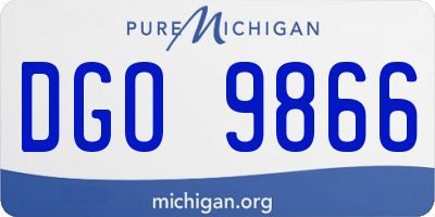 MI license plate DGO9866