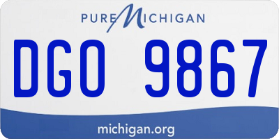MI license plate DGO9867