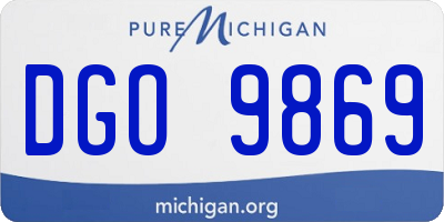 MI license plate DGO9869