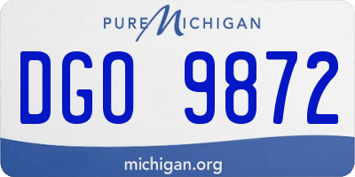 MI license plate DGO9872
